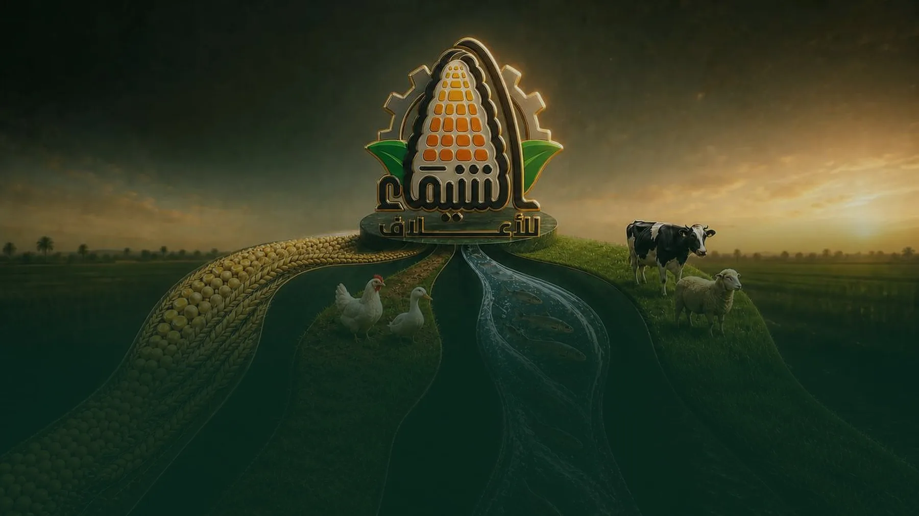 حقول الذرة والماشية